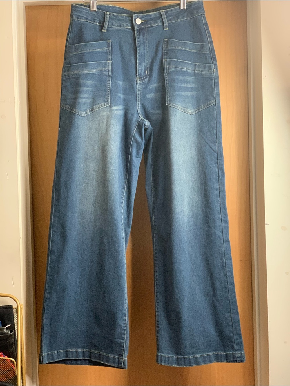 Unknown Brand Classic Wide-Leg High-Rise Jeans - Blue Size-X-large Skater Wide